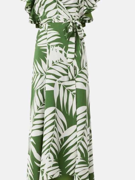 Hutch Dresses & Skirts - Hutch Green and White Palm-Print Maxi Dress